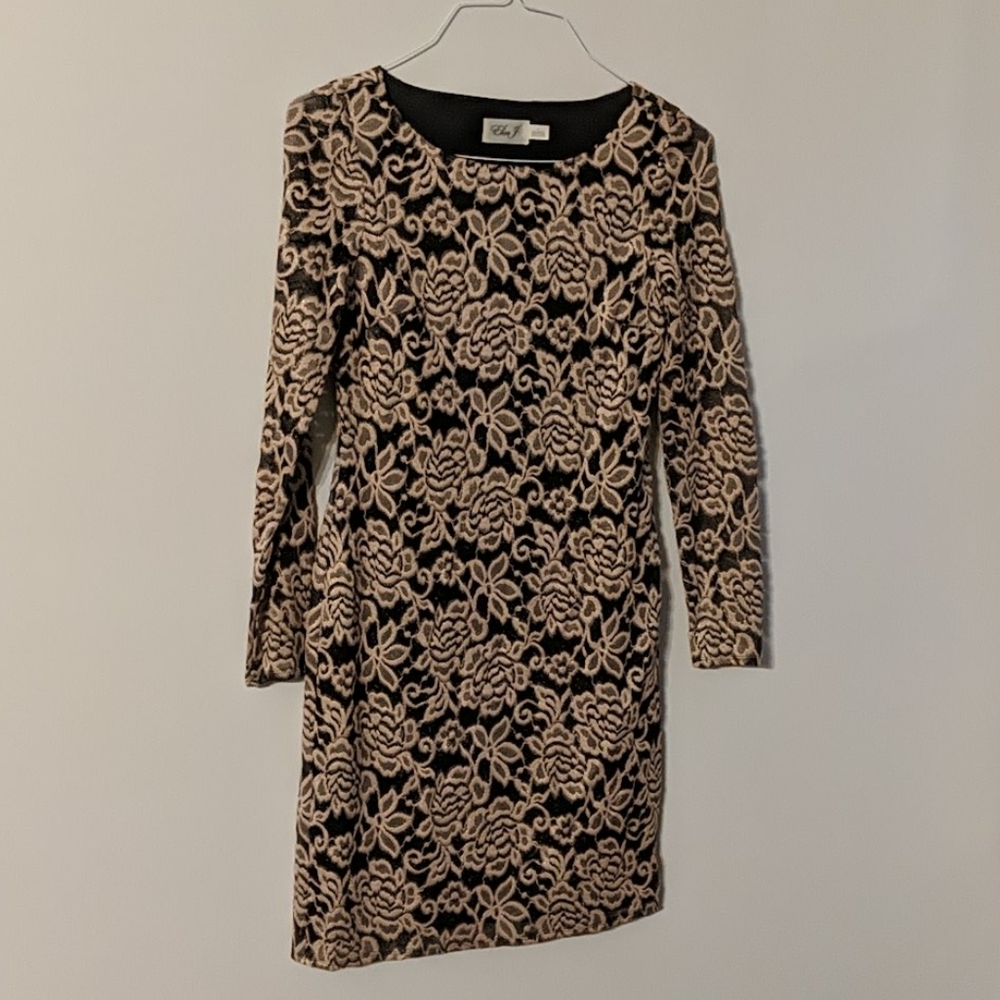 Black nude mesh dress
